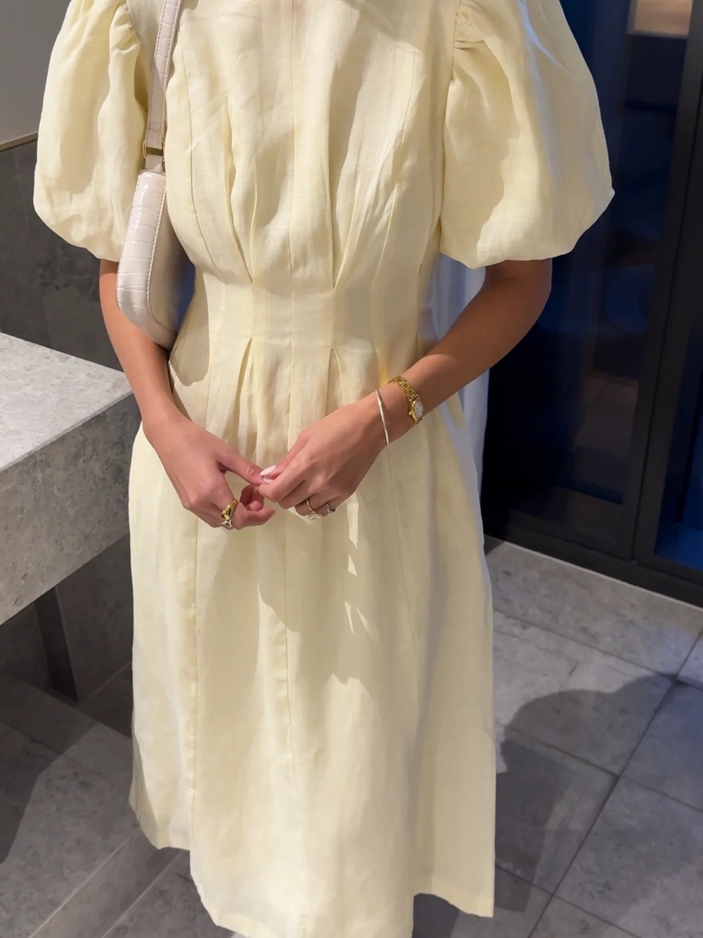 Butter Yellow Air Linen Maxi Dress - Picture 6 of 8